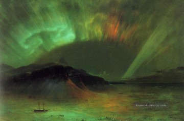 Aurora Borealis Landschaft Hudson Fluss Frederic Edwin Church Ölgemälde